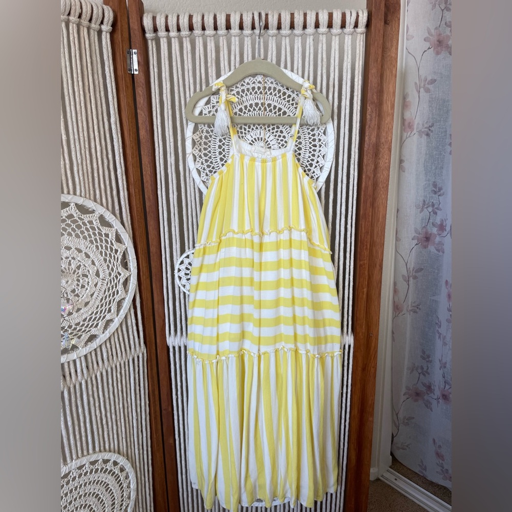 Yellow and White Striped Sundress Jessica Simpson